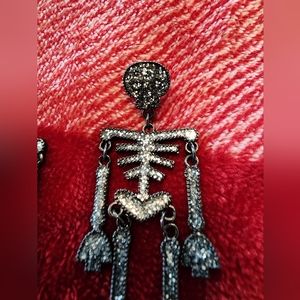 Skeleton Rhinestone Earrings